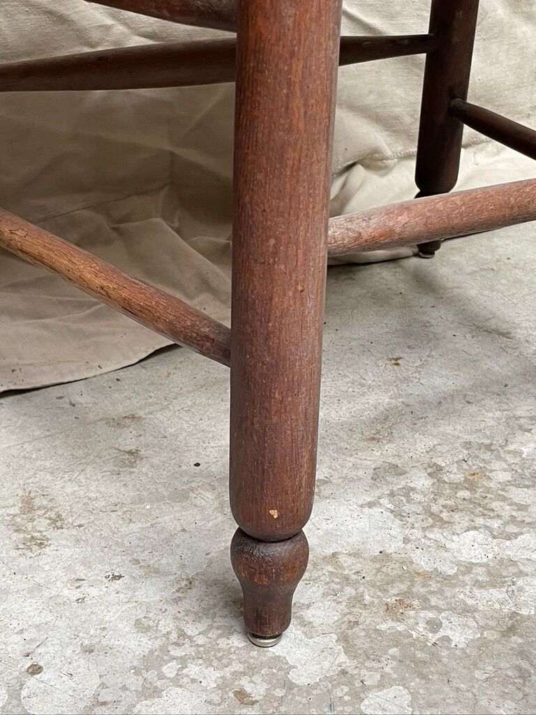 Pair of straw armchairs