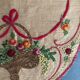 old oval placemat handmade embroidery 36x50
