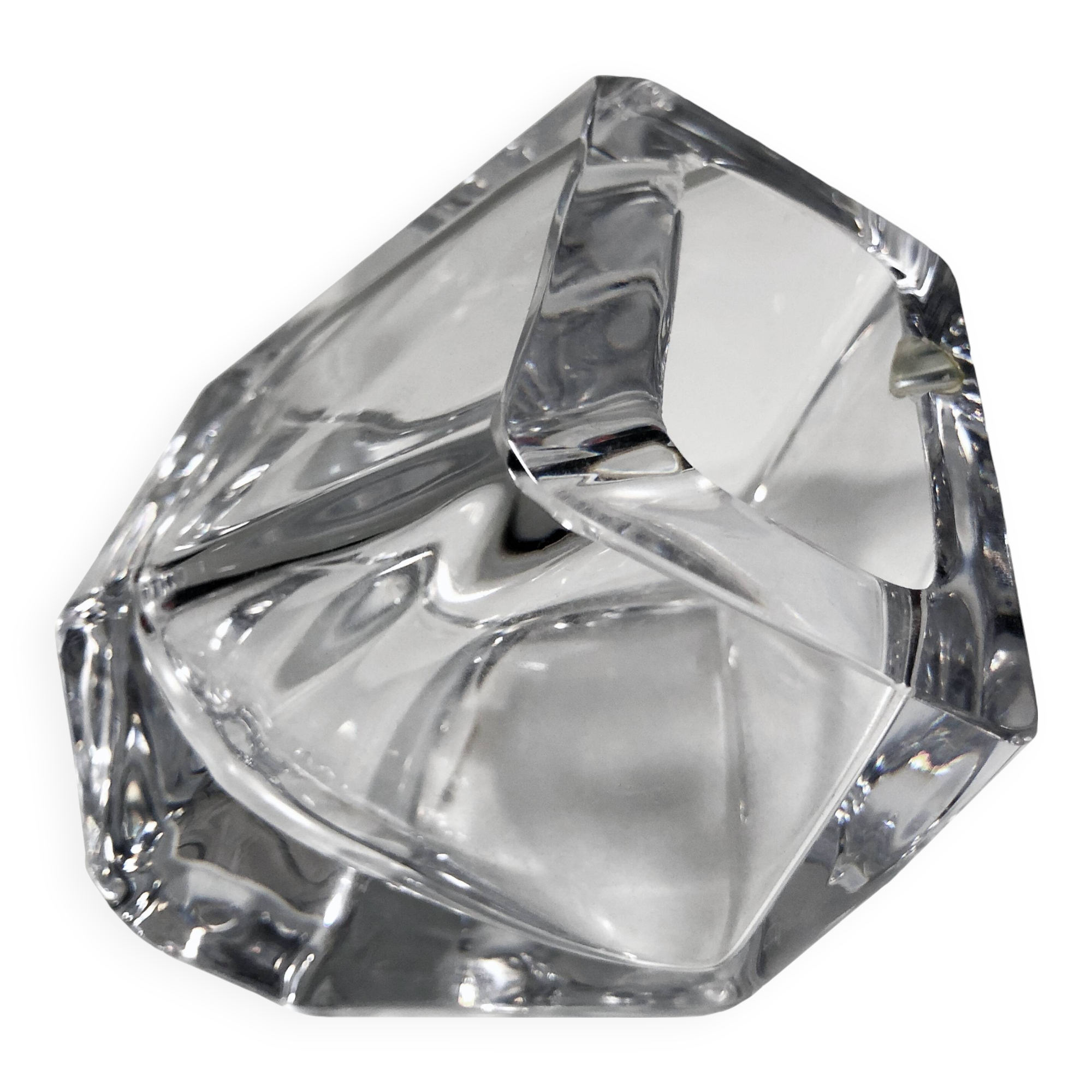 Vintage Ashtray • Pen Holder • Crystal • Daum France • 1970