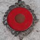 Vintage metal wall mirror 11x22cm