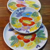Hand-painted flower plates