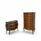 Wooden bedroom suite with inlays in mid-century Italian style, by Pacifici Prete, Rome.