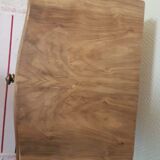 former raw wood with 2 baroque style drawers bedside