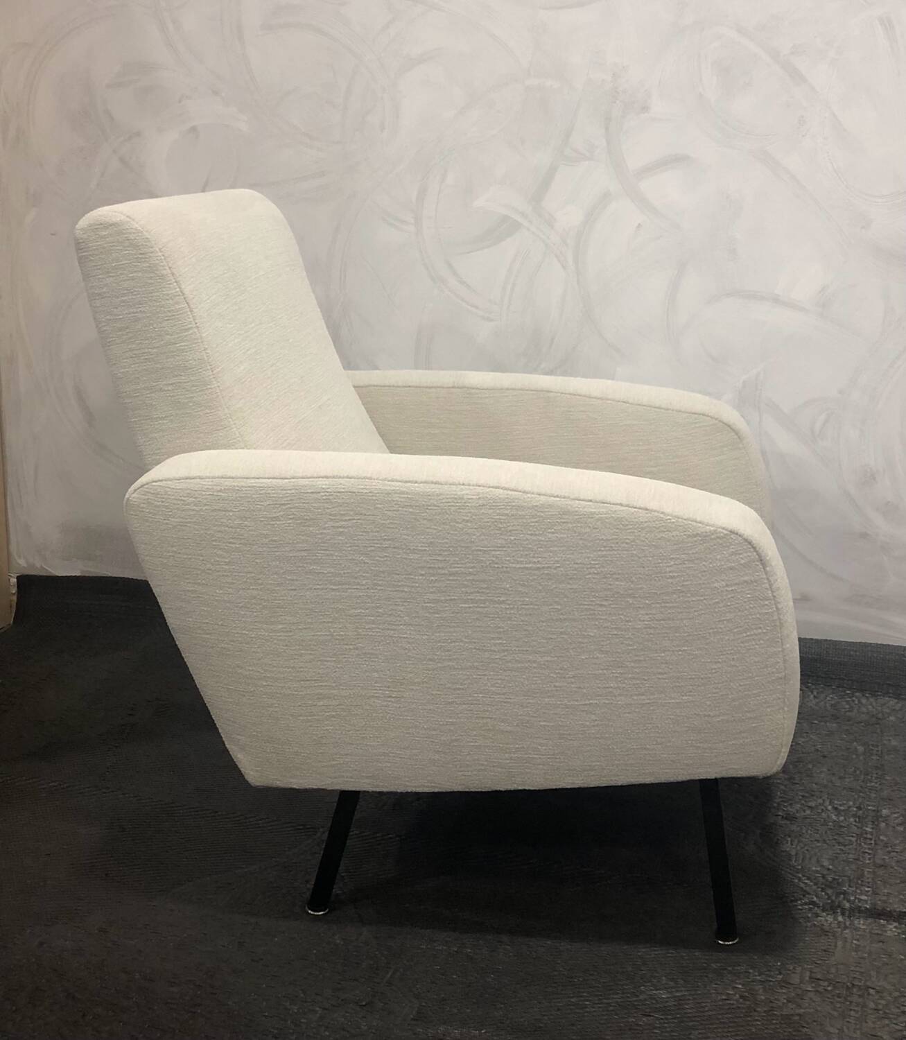 Pair of DISTEX MARCO ZANUSO ARFLEX armchairs, 1954-1960, gold frames