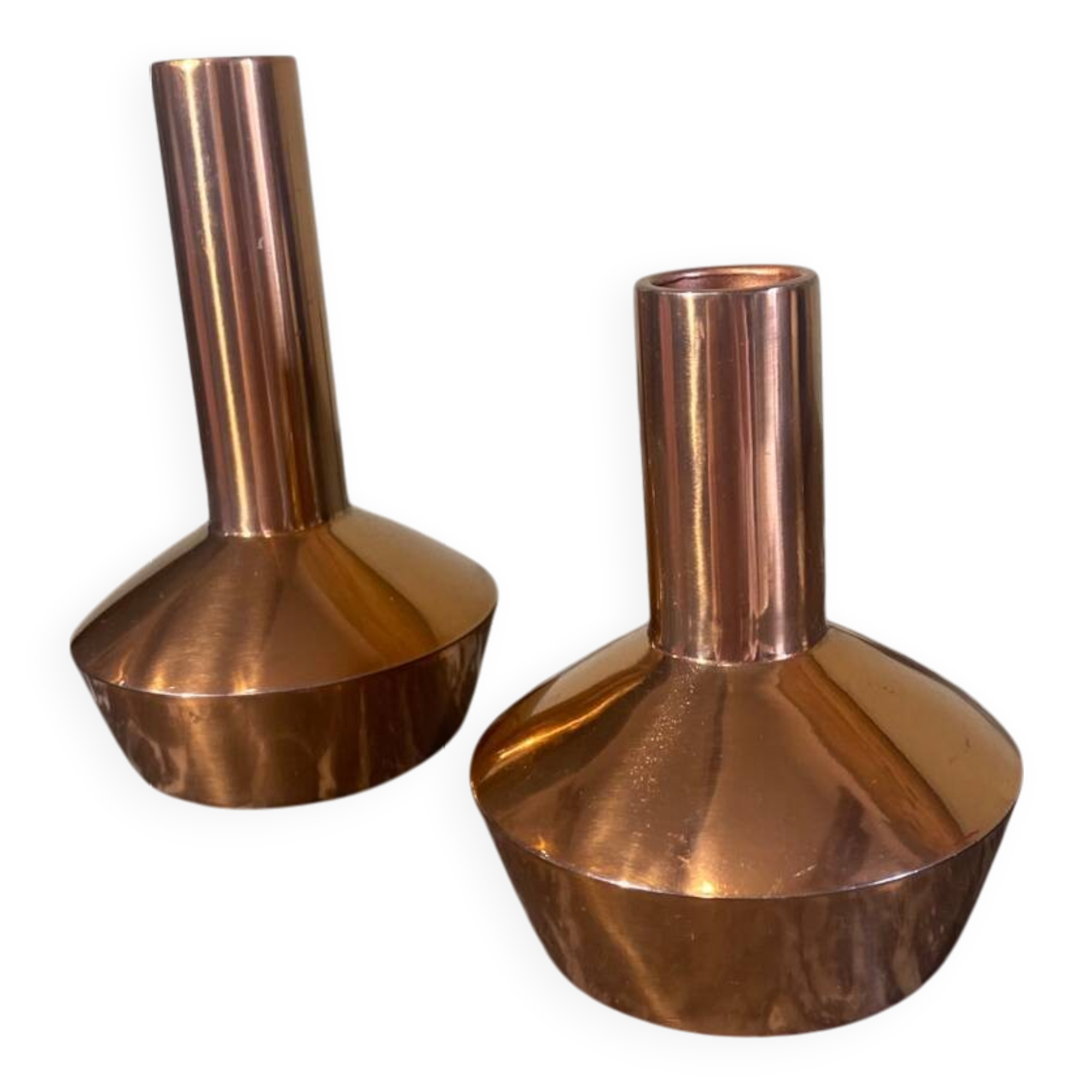 Designer candle holder duo