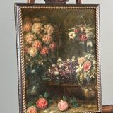 Paintings, Pair of still lifes with flowers by Angelo Zoffoli (1860–1910)