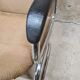 Vintage tubular ribbed office armchair