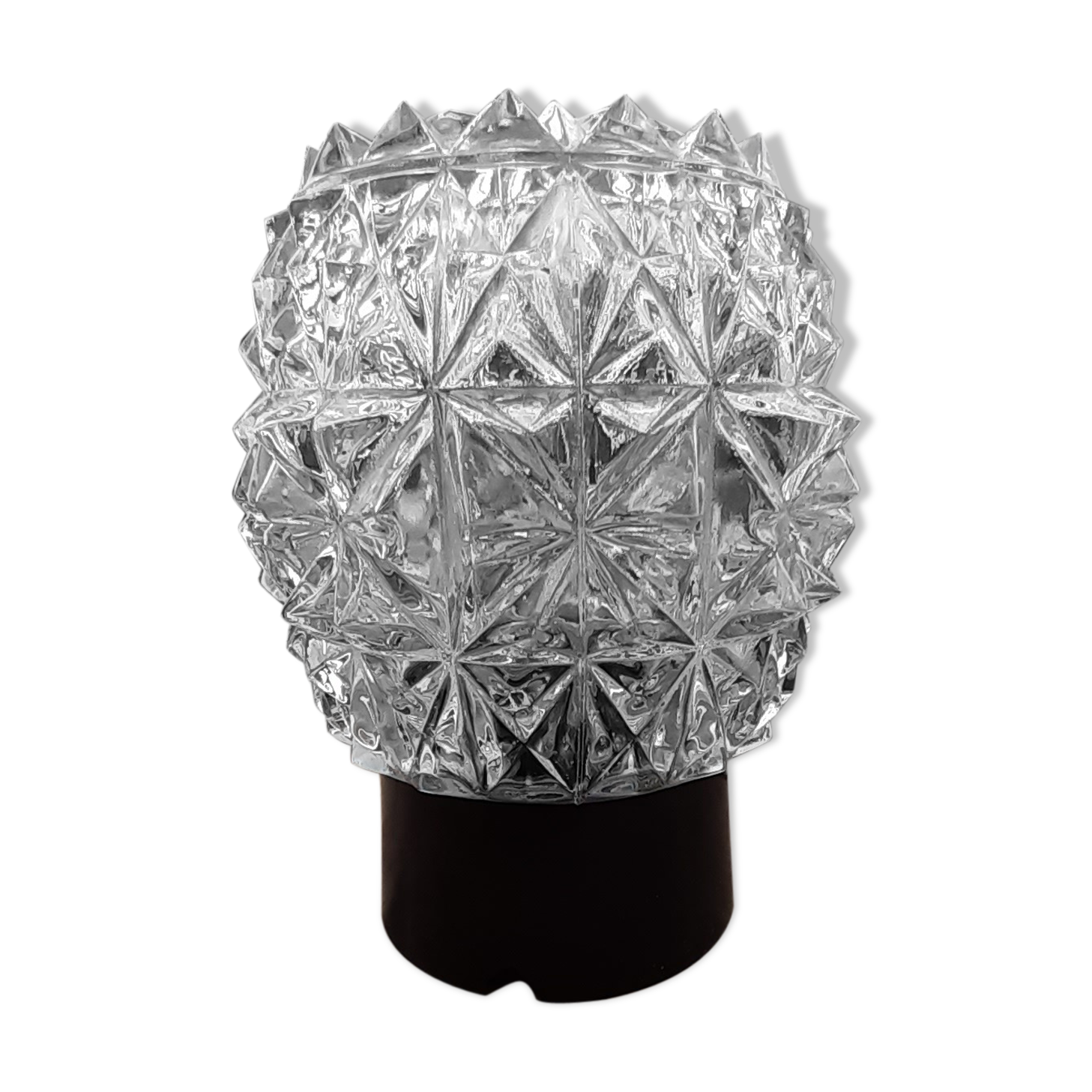 chiseled glass sconce 1970