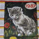 Torchon calendrier 1987 - neuf - vintage