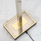 Floor lamp in gilded brass