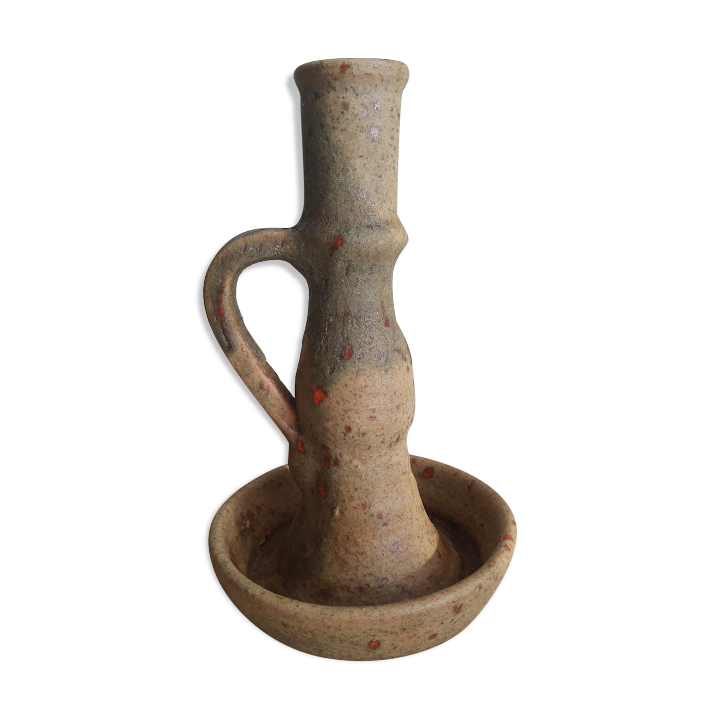 Candle holder terracotta cellar rat Orezza Campo Piano Corsica - Vintage