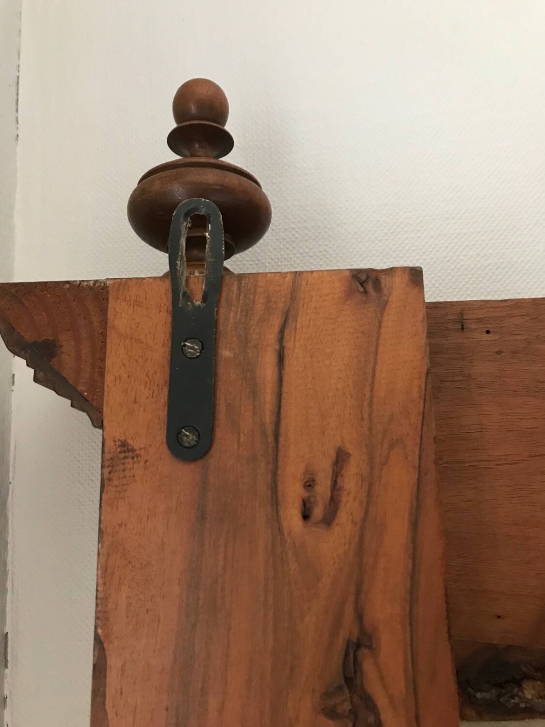 Miroir trumeau en chêne et miroir biseauté
