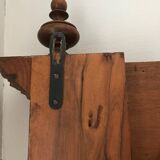 Oak overmantel mirror and beveled mirror