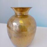 Hammered golden vase