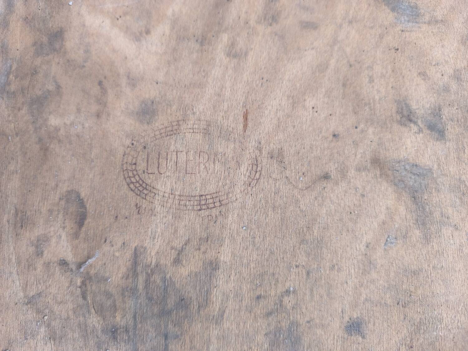 Set of 4 authentic Luterma bistro chairs in beech wood in their original condition