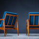 Model 121 Paper Knife Easy Chairs and Sofa by Kai Kristiansen for Magnus Olesen, 1960s, Set of 3