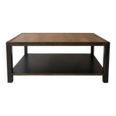 Table basse sur mesure en bois et métal