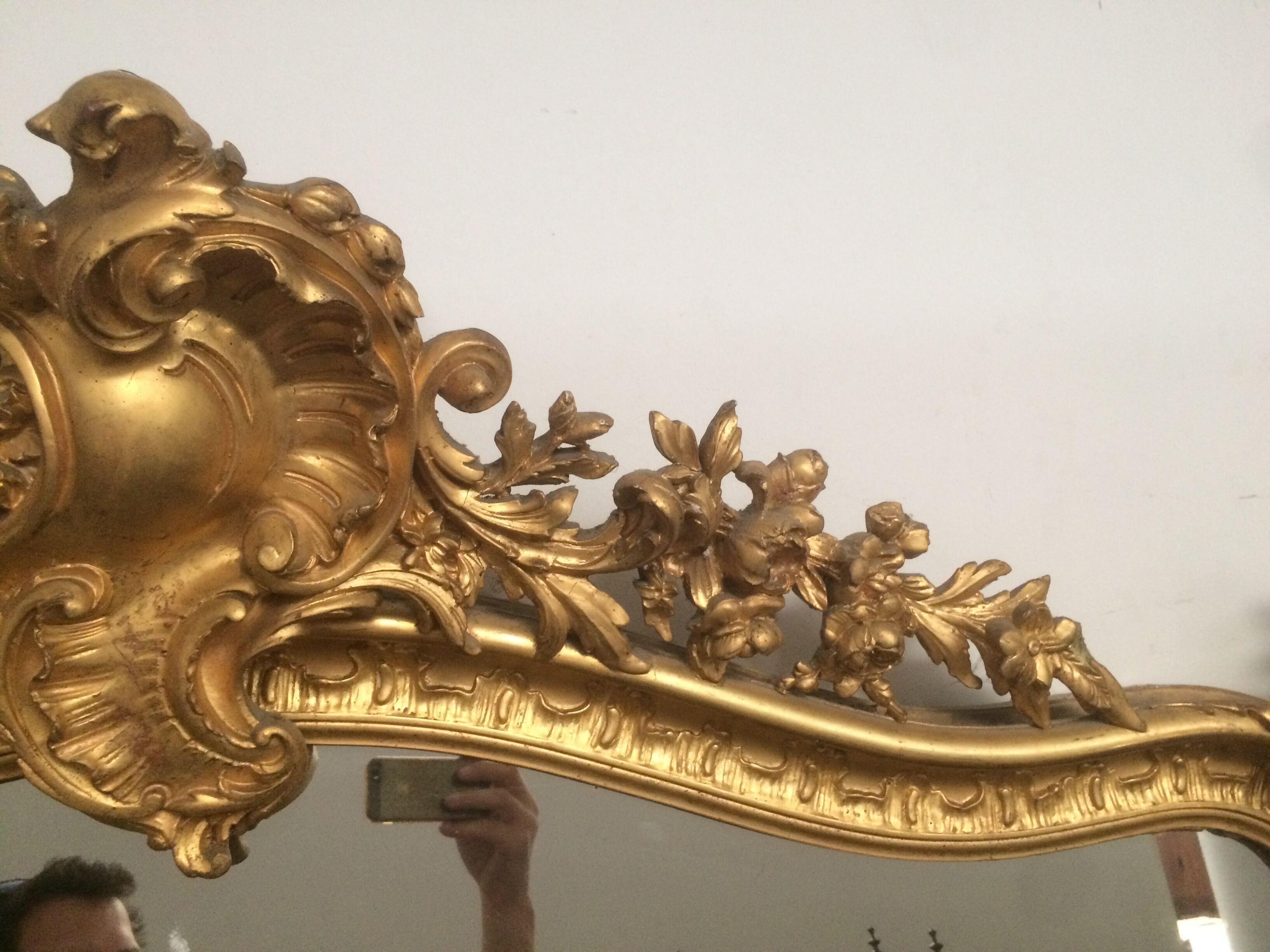 Golden mirror 19th 139x199cm