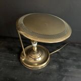 Bauhaus desk lamp, modernist in gilded brass, 1940s