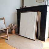 Minimalist relief white table