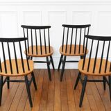 4 chaises vintage, restaurées