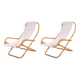 Set of Vintage Deck Chairs in Bamboo and Brass by Vivai Del Sud, 1970s