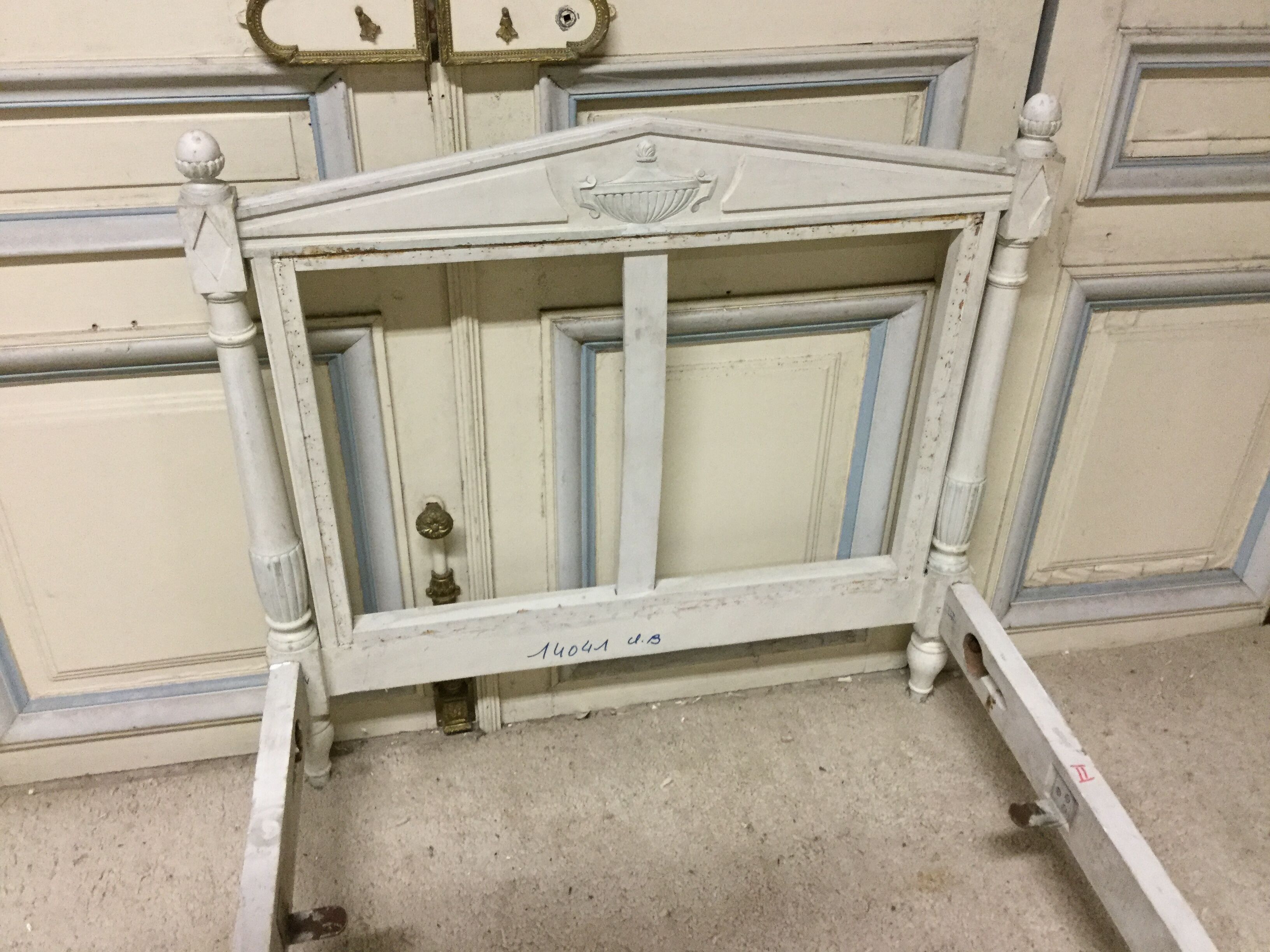 White executive-style bed