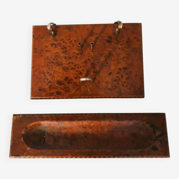 Pencil case and diary in elm burl