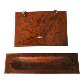 Pencil case and diary in elm burl