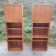 Pair of vintage column bookshelves from the 60s-70s Scandinavian style.