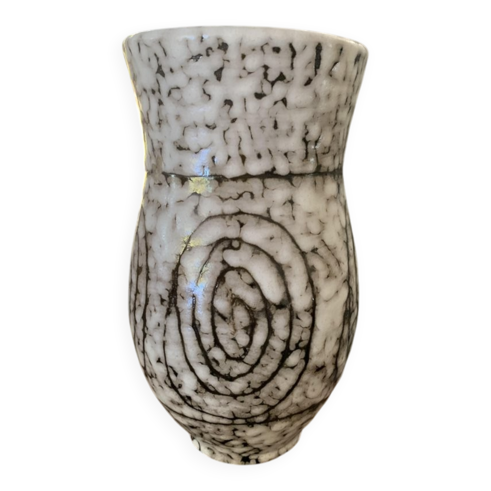 Mid-century modern vase in black ceramic and clay - Hódmezővásárhely, 1960s