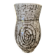 Vase moderniste mid-century en céramique noire et terre - Hódmezővásárhely, années 1960