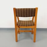 Vintage armchair in pine and fabric from the 80s