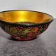 Vintage Soviet Khokhloma wooden bowl in excellent condition.