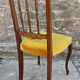 Pair of Louis Philippe chairs, wood and yellow ochre velvet, vintage, 60s