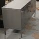 Small mouse gray industrial piece of furniture/sideboard.