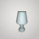 Vintage Murano Opaline Mushroom Lamp with Tinsel Diffuser? Table Mushroom