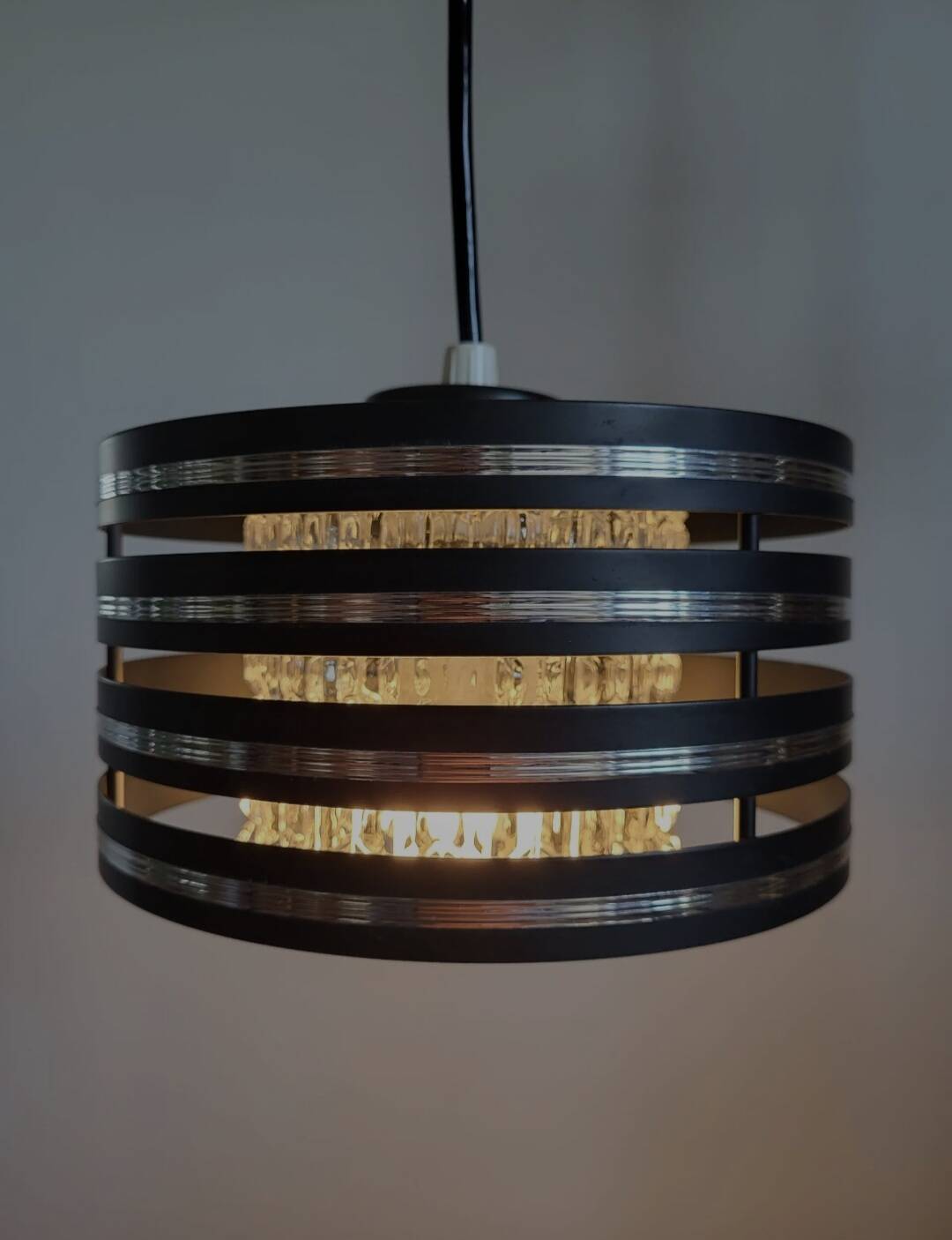 Lampe à suspension design vintage, Hillebrand, vermoedelijk jaren 80