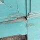 Antique patinated two-door cabinet