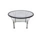 Table basse en verre industriel des années 1970