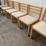 Set of 6 Swedish chairs 1970