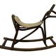 Midcentury bamboo rattan rocking horse 60's design children