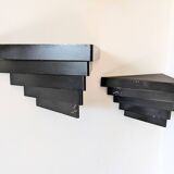 Pair of 1960s wall lights in perforated metal in the style of Mategot