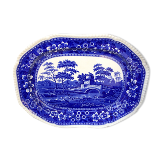 Dish in english earthenware blue and white
