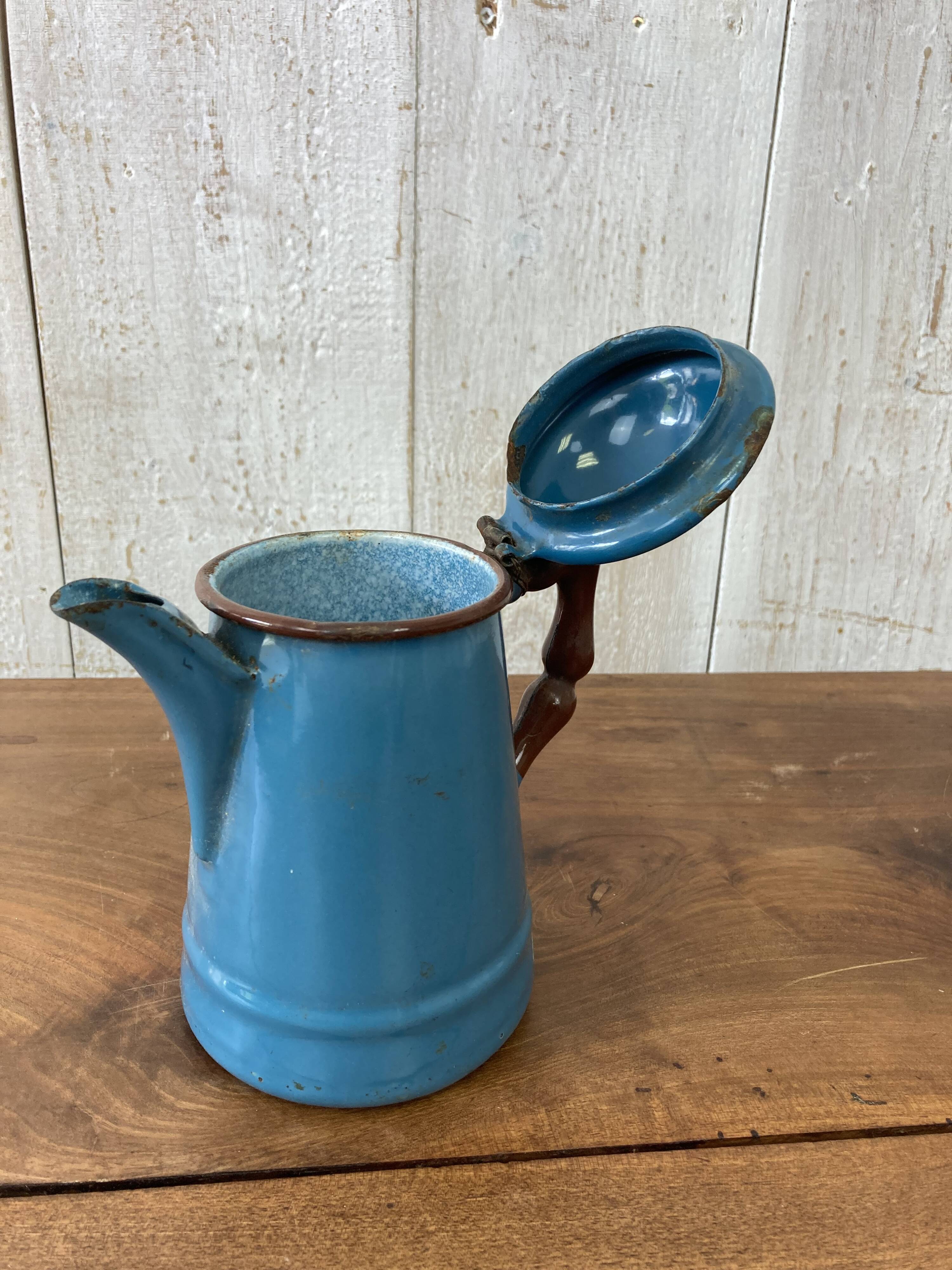 Vintage enameled coffee pot