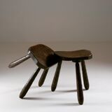 Tabourets tripodes français, 1930s, set de 2