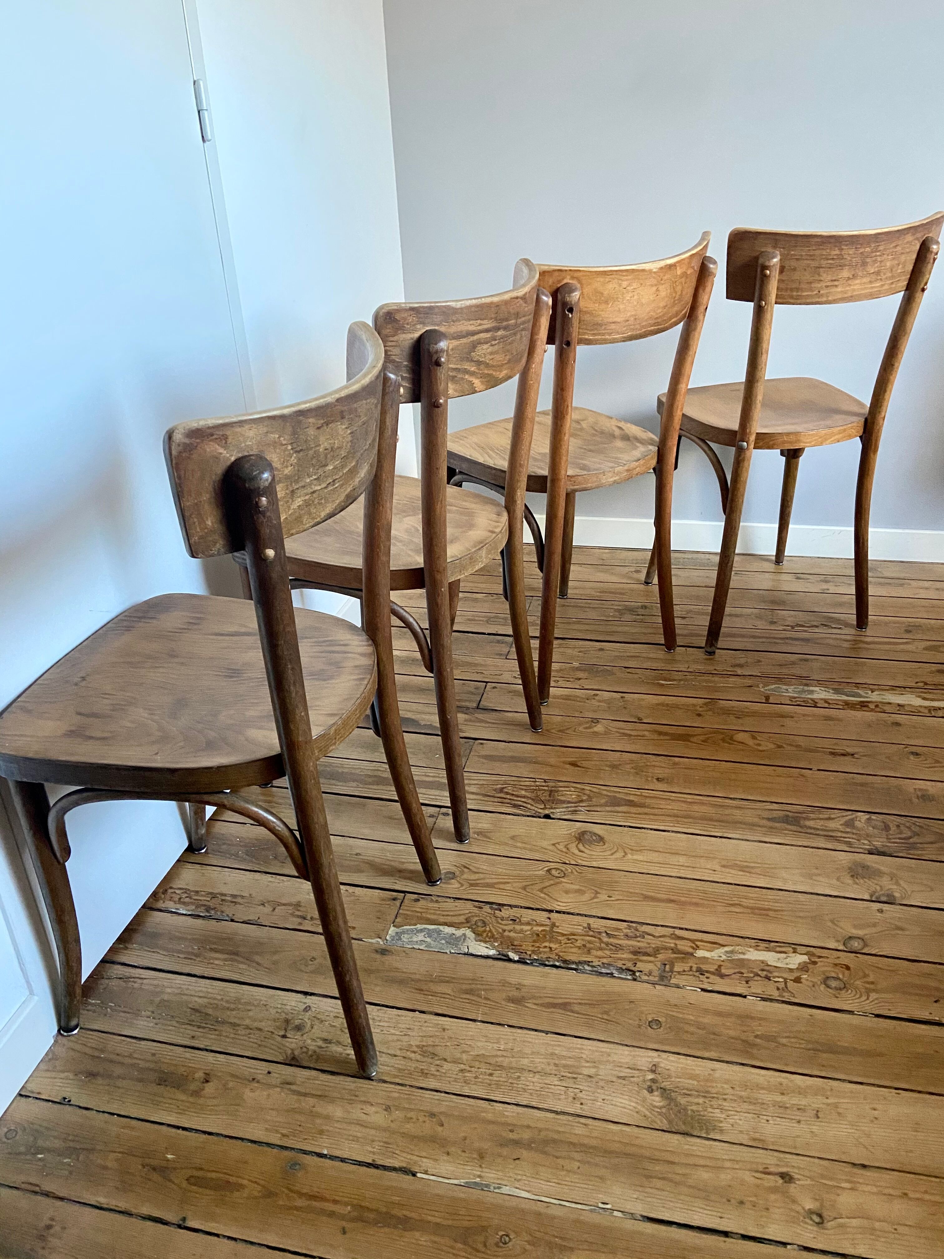 Set of 4 Thonet bistro chairs