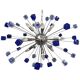 Chandelier murano glass sputnik blue italian handmade