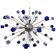 Chandelier murano glass sputnik blue italian handmade