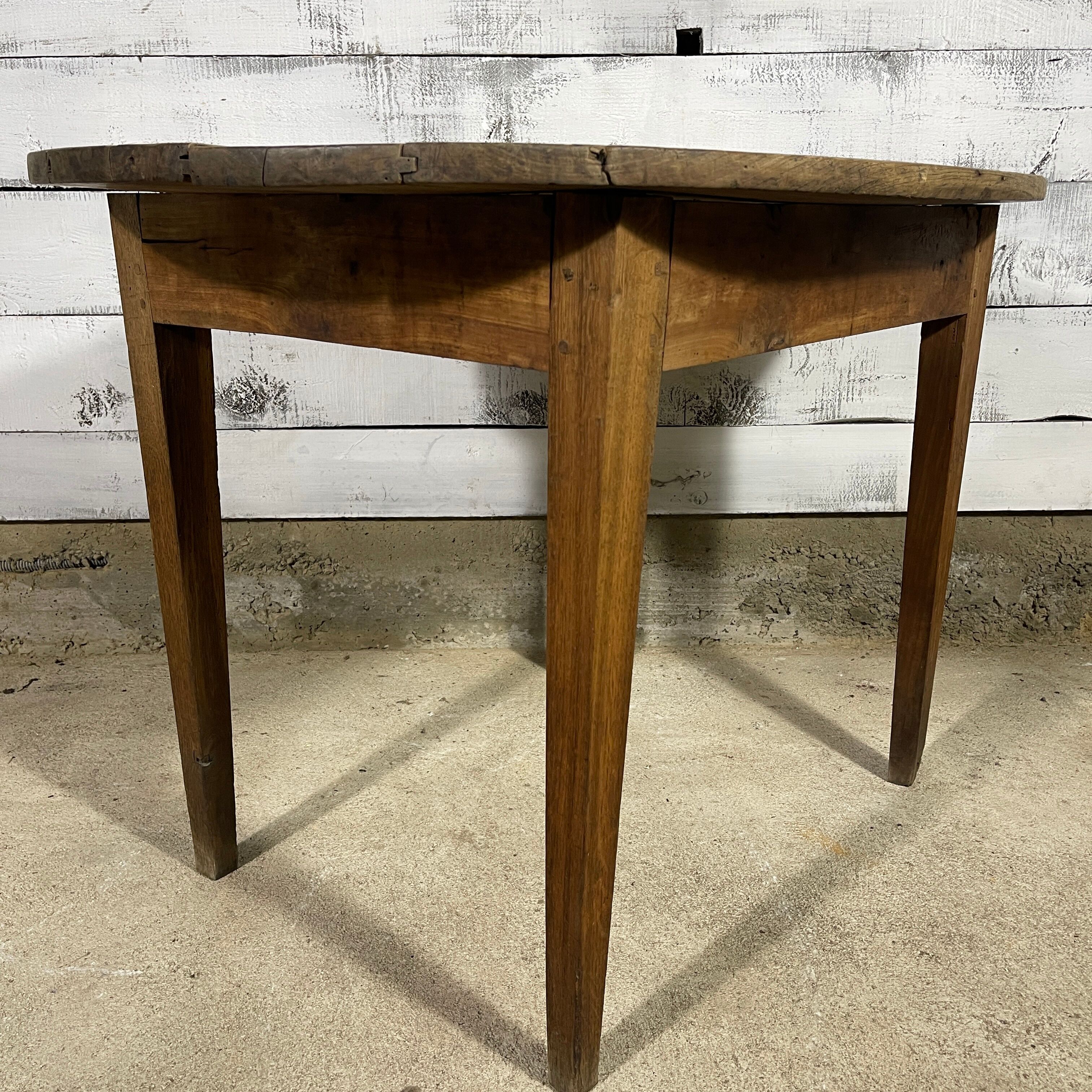 Oval old farmhouse table